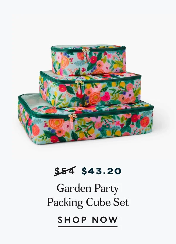 20% Off Garden Party Packing Cube Set