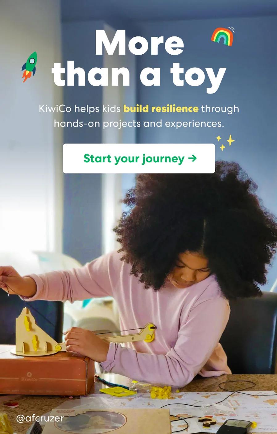 KiwiCo helps kids build resilience through hands-on projects and experiences.