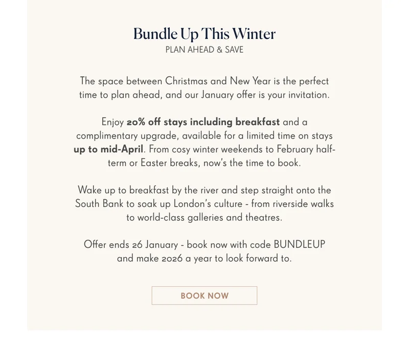 Up to 25% Off Winter Stays