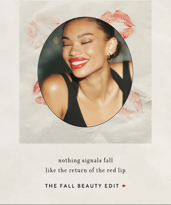 nothing signals fall like the return of the red lip, the fall beauty edit