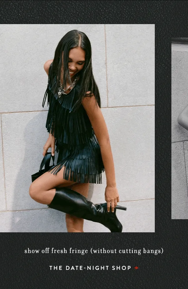show off fresh fringe (without cutting bangs), the date night shop