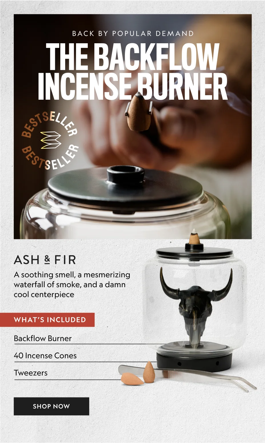 Backflow Incense Burner Bundle