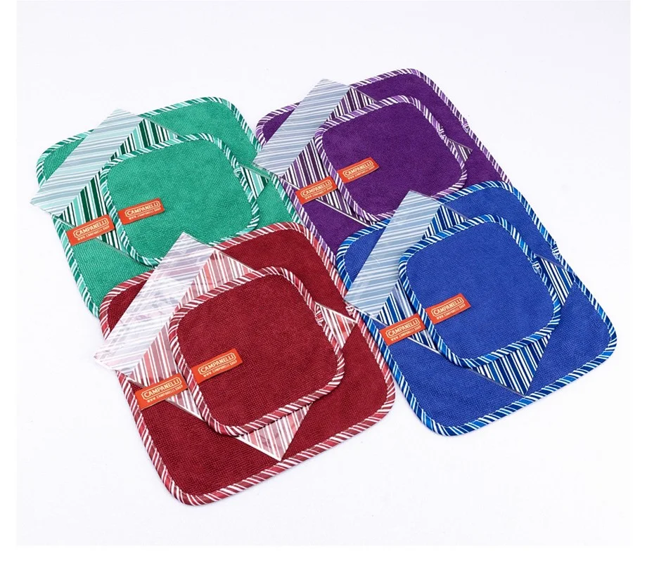 CAMPANELLI 8-Piece 6"x6" and 10"x10" Loopy Towels in (4) Gift Bags