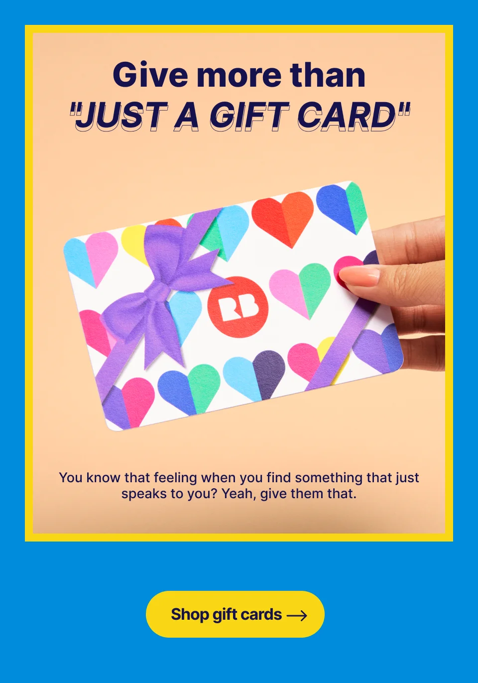 Gift cards that really mean something
