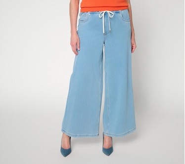 Carla Rockmore Collection RegularPull-On Knit Denim Straight Jeans