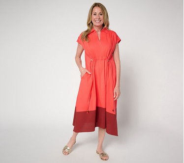 Carla Rockmore Collection Regular Cinched Waist Shirtdress