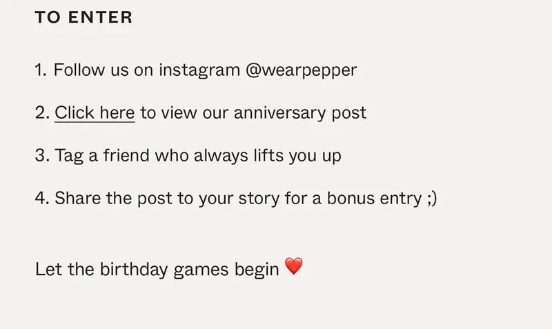 How to enter the giveaway