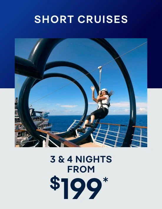 Short Cruises – 3 & 4 Nights – Click to View Cruises & Book Now
