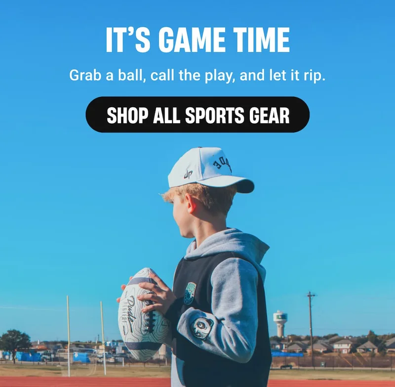 Grab a ball, call the play and let it rip. [SHOP ALL SPORTS GEAR]