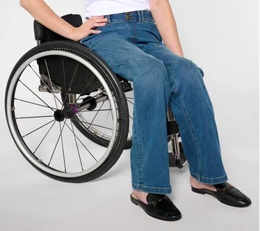 Denim & Co. Adaptive Easy Stretch Wide Leg Jean Wheelchair Fit