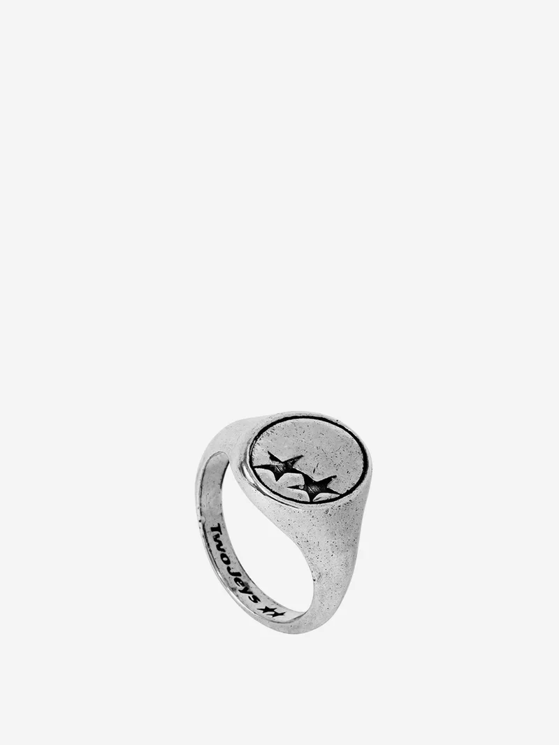 Image of TWO JEYS Oval Ring Silver - Silver
