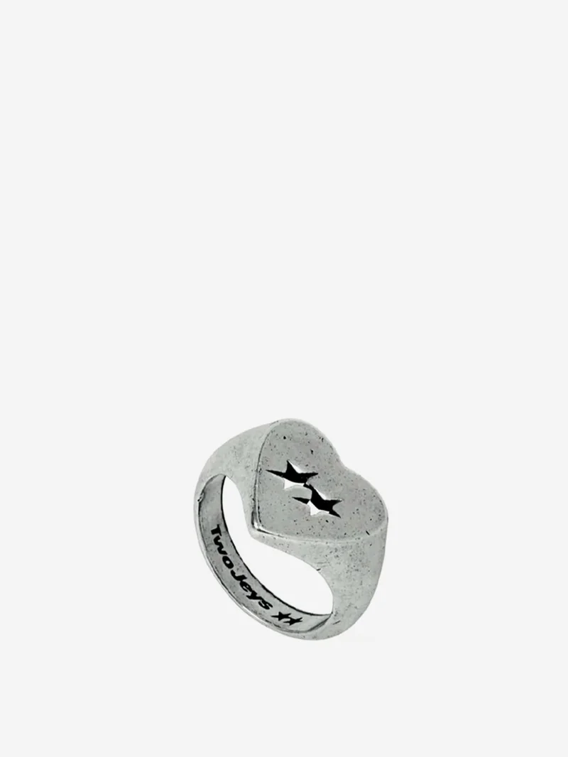 Image of TWO JEYS Icon Heart Ring Silver - Silver