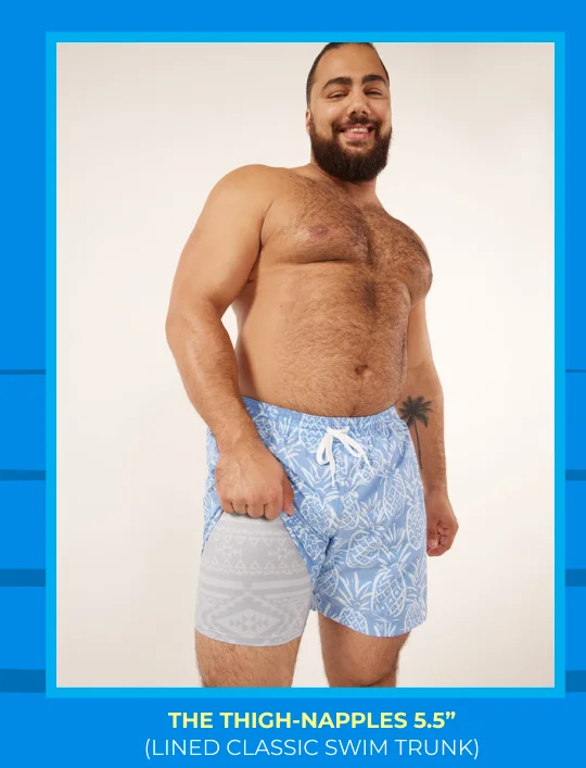 Lined Classic Swim Trunk: The Thigh-Napples 5.5"