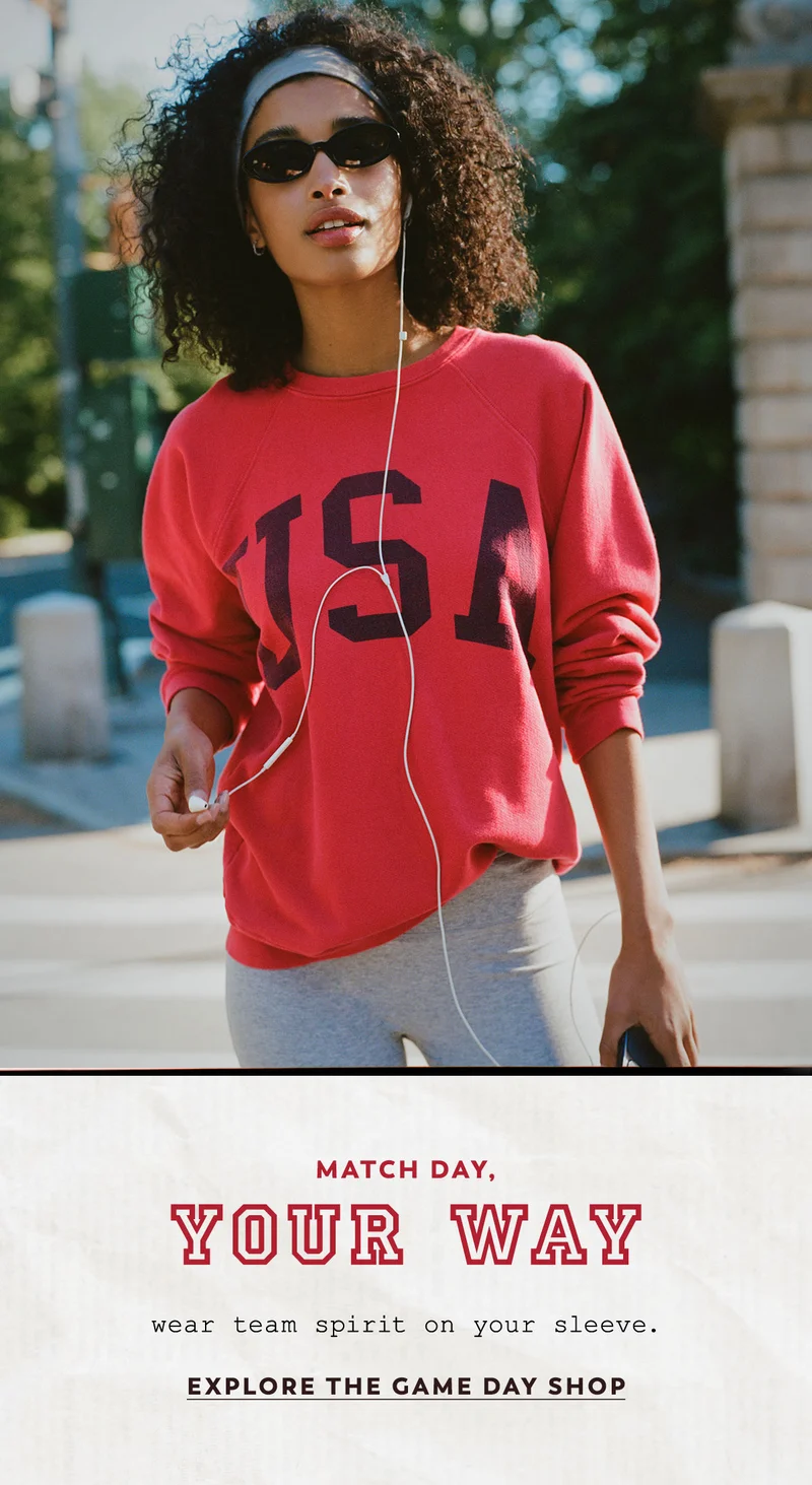 Match day, your way. Wear team spirit on your sleeve. Explore the game day shop.