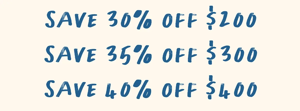 Save 30 - 40% Off