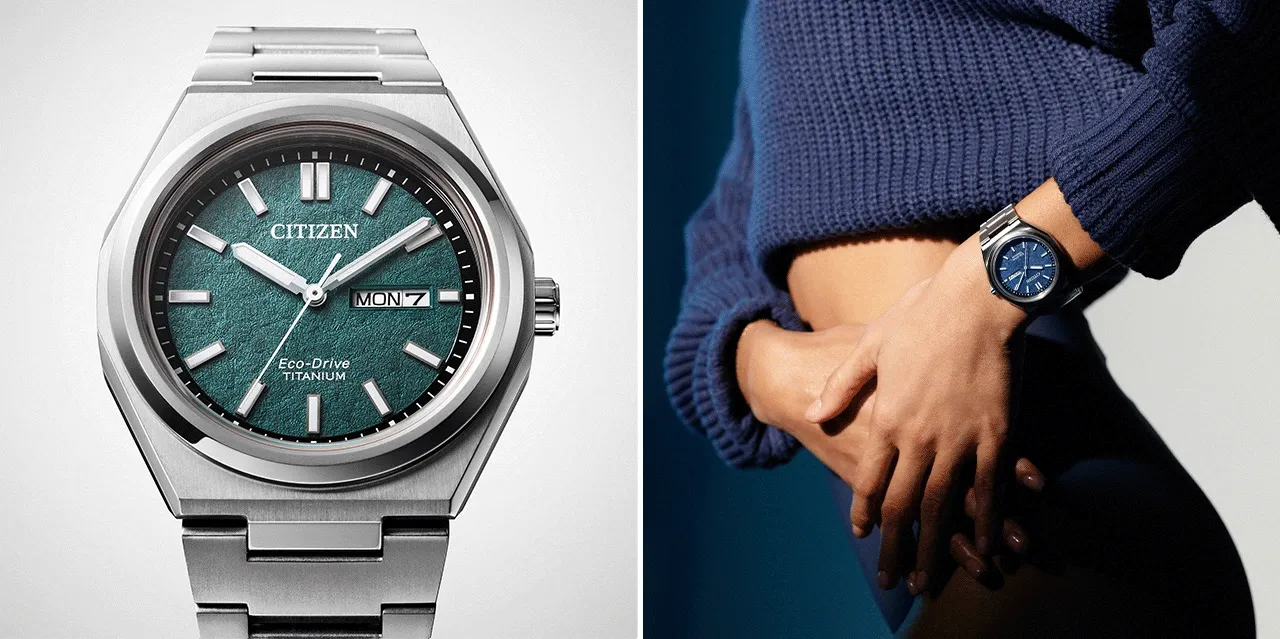 Dial animation of AW0130-85L and AW0130-85X. A person wearing the AW0130-85L