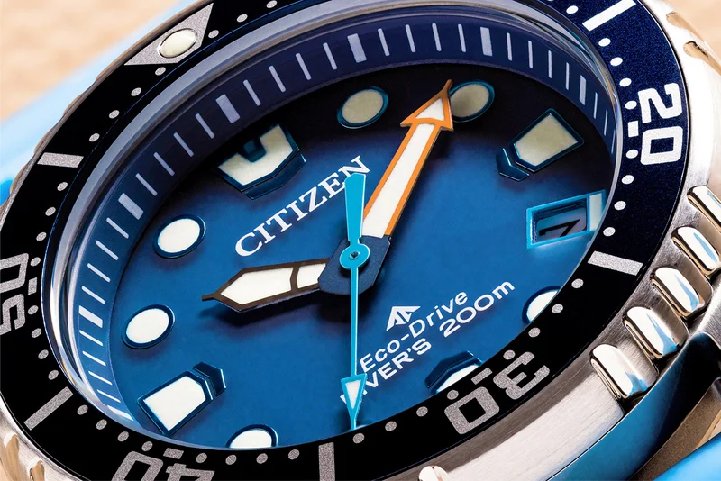 Close up of the Promaster Dive dial EO2028-06L