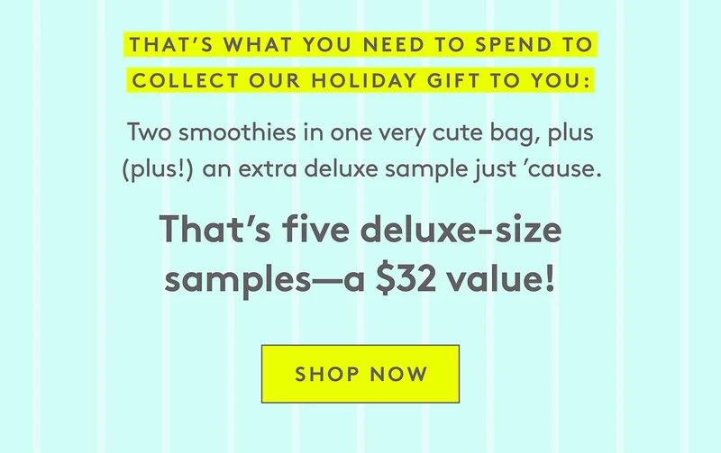 Holiday Smoothie Promo