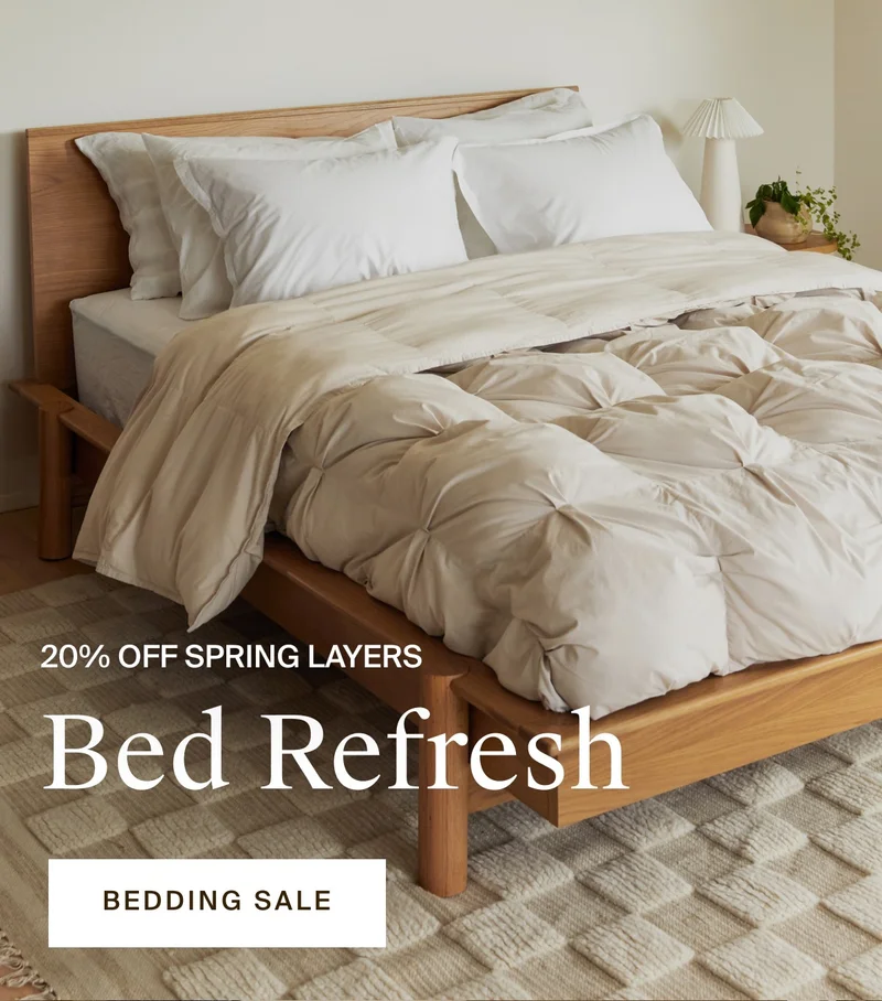 Bed refresh. Shop bedding sale.