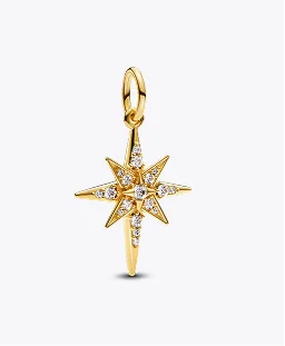 Sparkling North Star Dangle Charm