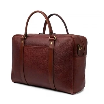 Holdall in Mahogany Grain Leather