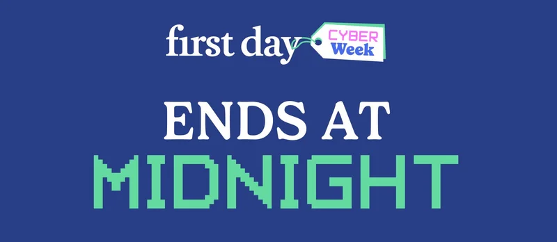 Ends at midnight!