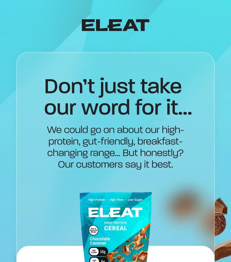 Don't just take our word for it... We could go on about our high-protein, gut-friendly, breakfast-changing range... But honestly? Our customers say it best.