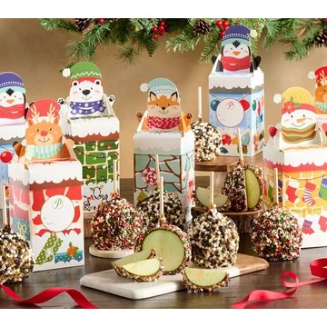 SH12/11 Mrs.Prindable's 10-Piece Large Holiday Apples w/ Gift Boxes