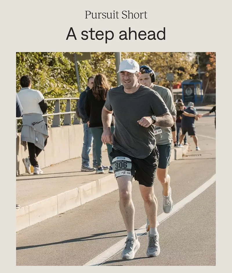 Pursuit Short: A step ahead. Shop now