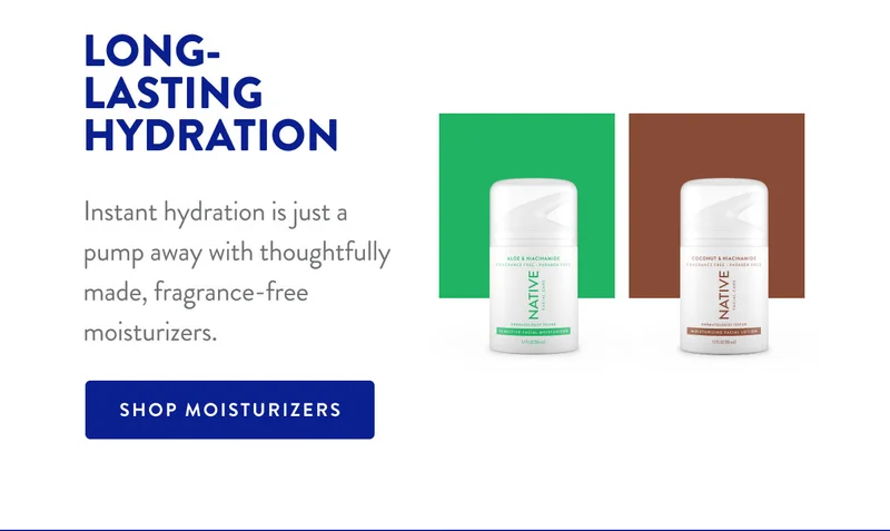 LONG- LASTING HYDRATION | Instant hydration is just a pump away with thoughtfully made, fragrance-free moisturizers. | SHOP MOISTURIZERS