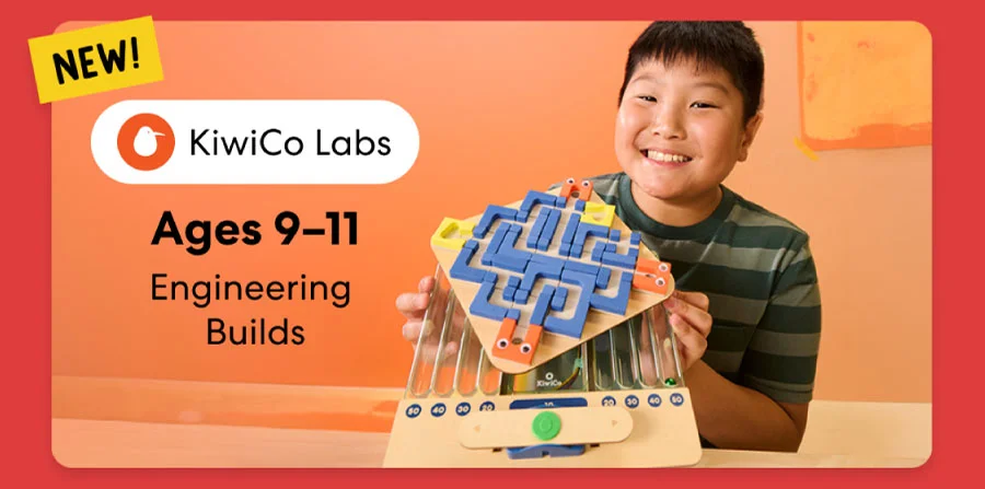Boy building an engineering project from KiwiCo Labs, suitable for ages 9β11. Perfect for exploring engineering concepts. Boy building an engineering project from KiwiCo Labs, suitable for ages 9β11. Perfect for exploring engineering concepts.