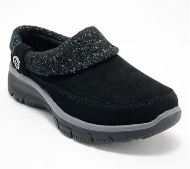 Skechers Easy Going Water-Repellent Suede Clogs - Full Bloom