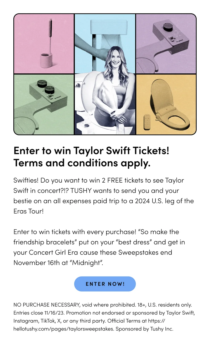 ENTER TO WIN TAYLOR TICKETS