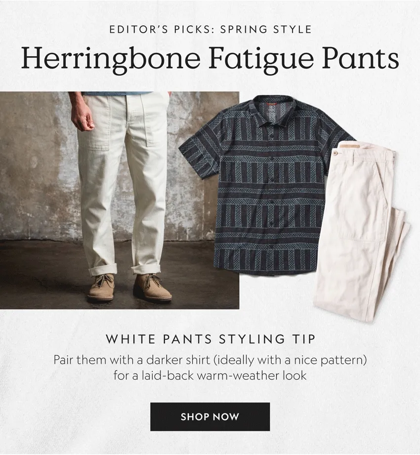 Herringbone Fatigue Pant