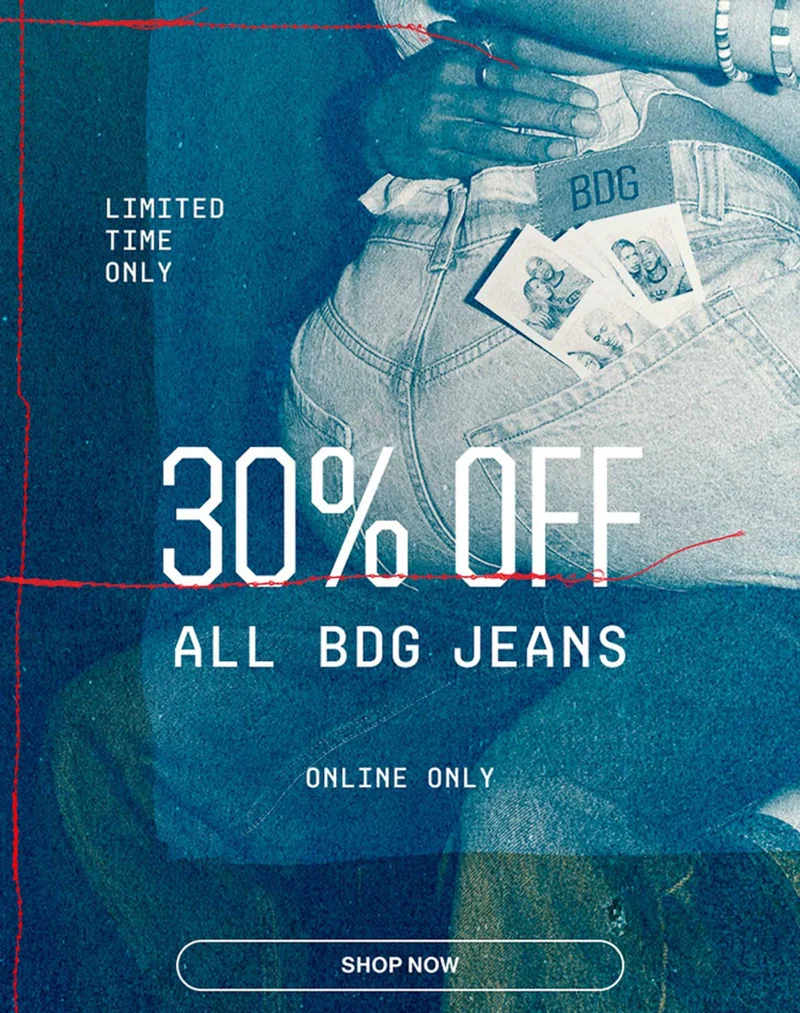 30% OFF BDG JEANS