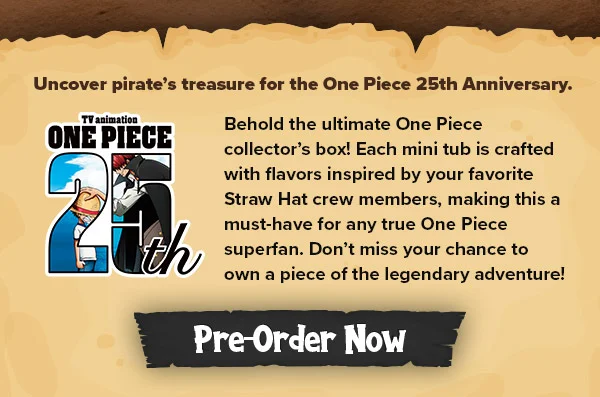Uncover pirate's treasure for the One Piece 25th Anniversary