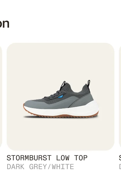 Stormburst Low Top Dark Grey/White
