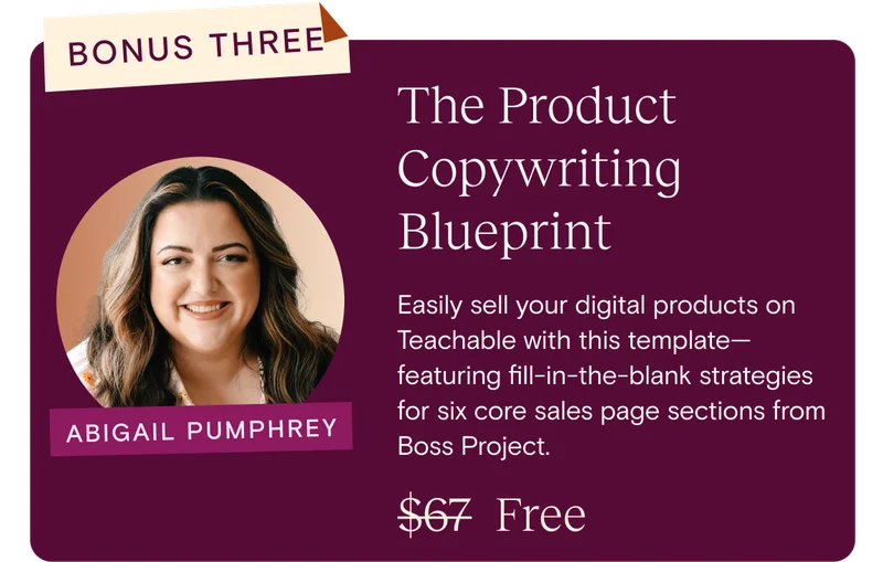The Product Copywriting Blueprint from Abagail Pumphrey