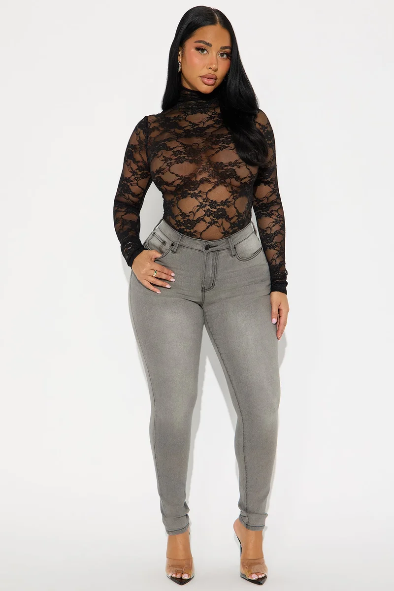 Image of She's Fire Stretch Skinny Jeans - Grey