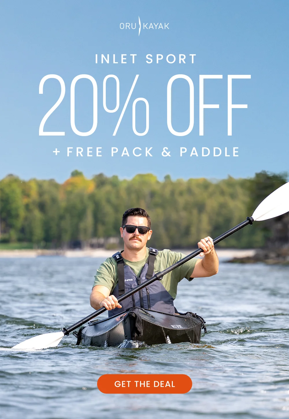 Inlet sport 20% off / Free pack + paddle Inlet sport 20% off / Free pack + paddle