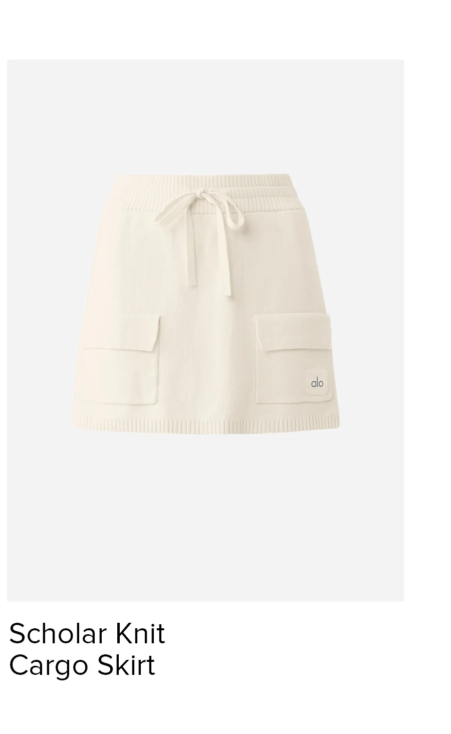 Scholar Knit Cargo Skirt