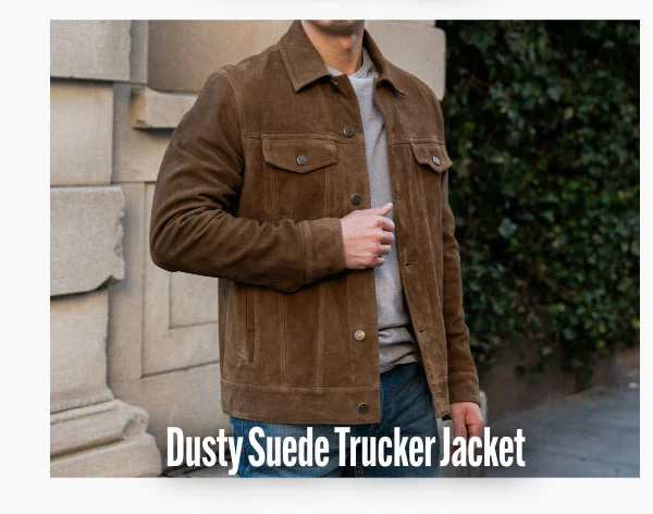 Dusty Suede Trucker Jacket