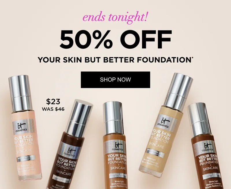 ends tonight! 50% OFF