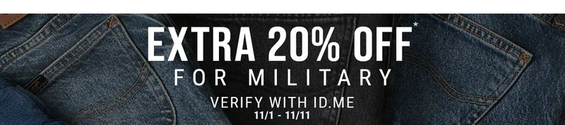 Extra 20% Off* For Military