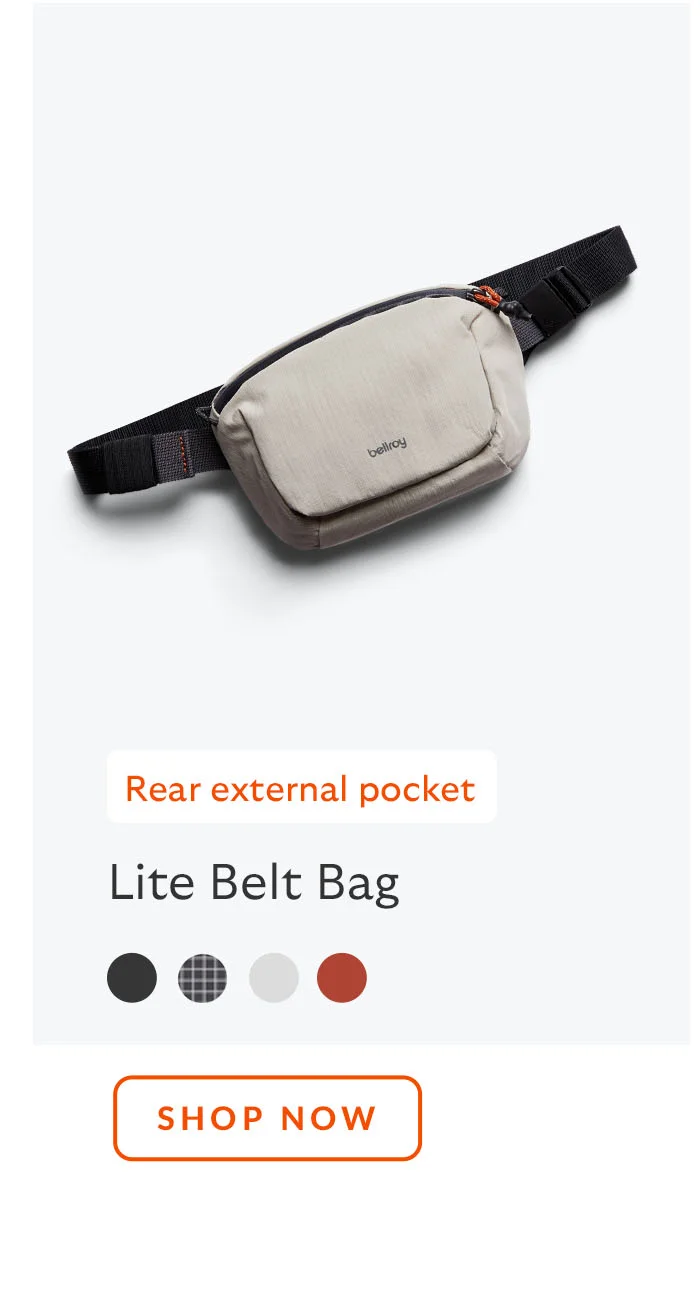 Lite Belt Bag [Starburst] Rear external pocket