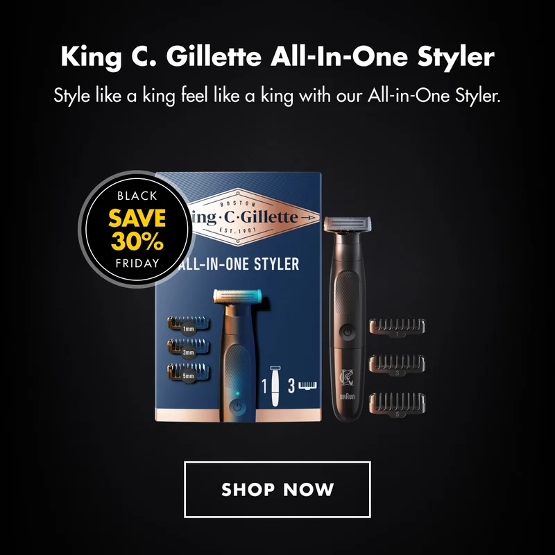 King C. Gillette All-In-One Styler - Style like a king feel like a king with our All-in-One Styler. BLACK FRIDAY - SAVE 30%. SHOP NOW