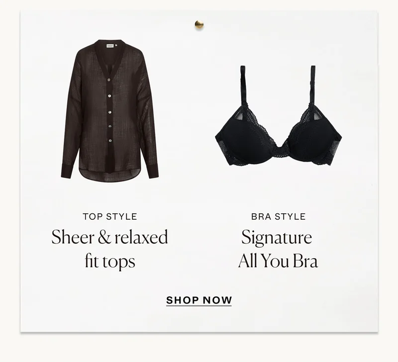 Sheer & relaxed fit tops: Signature All You Bra