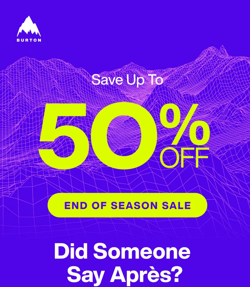 End of Season Sale - Up to 50% Off