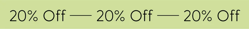 20% Off