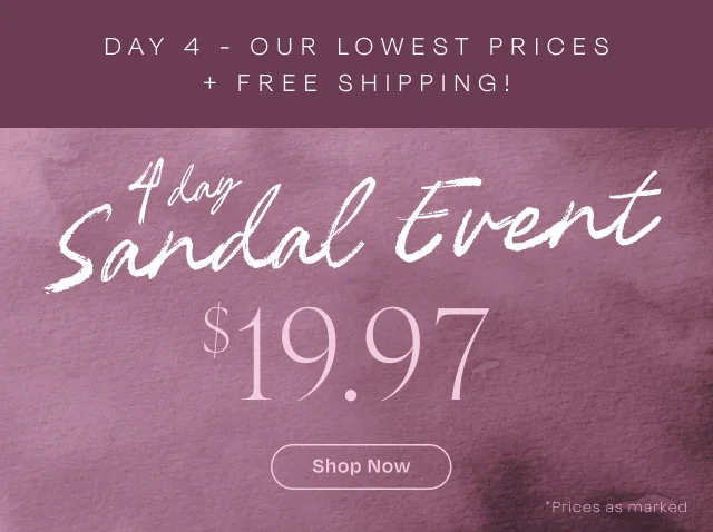 $19.97 Sandals + Free Shipping
